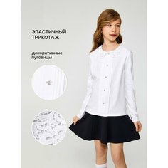 Школьная блуза Acoola, размер 128, белый