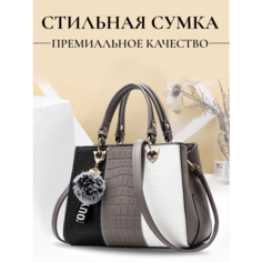 Сумка кросс-боди , фактура рельефная, серый Китай