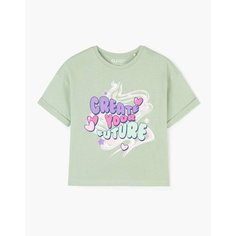 Футболка Gloria Jeans, размер 4-5л/110, оливковый