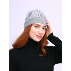 Шапка MI ROPA Шапка "Кроше" вязаная сетка, размер 50/56, серый