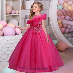 Платье, размер 120, фуксия Max Garment