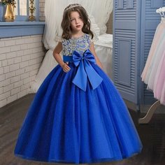 Платье, размер 120, синий Max Garment
