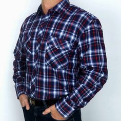 Рубашка Alexander Matin, размер 4XL, белый/красный/синий