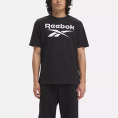 Футболка спортивная Reebok Id Stacked Logo, размер XS, черный