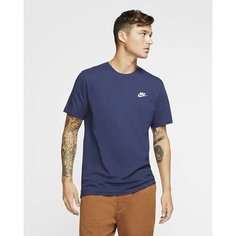 Футболка спортивная NIKE NSW CLUB TEE, размер XS, синий