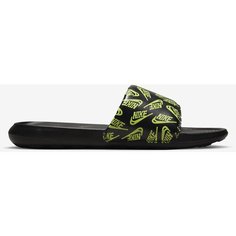 Шлепанцы NIKE Victori One, размер 9US, черный/зеленый