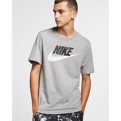 Футболка спортивная NIKE NSW TEE, размер XS, серый