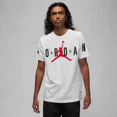 Футболка спортивная NIKE Jordan Air Mens Stretch T-Shirt, размер L, белый