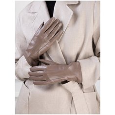 Перчатки ELEGANZZA, размер 6.5, бежевый, коричневый