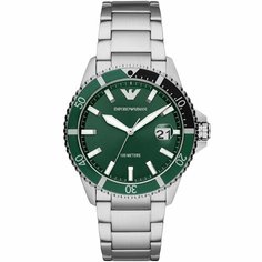 Наручные часы EMPORIO ARMANI Diver, зеленый/серебристый