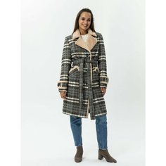 Пальто ДЮТО, размер 54, клетка