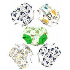 Трусы на подгузник Золотой ключик, 5 шт., размер 74, синий