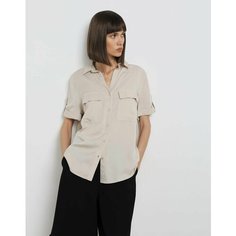 Рубашка Gloria Jeans, размер XS (38-40), светло-бежевый