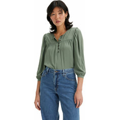 Рубашка Levis Women Halsey 3/4 Slv Blouse, размер XS, зеленый Levis®