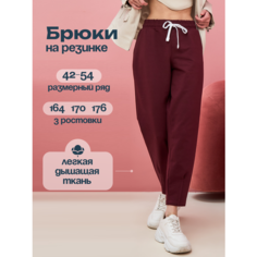 Брюки бананы STR Style, размер 46/164, бордовый