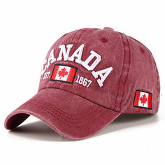 Бейсболка Бейсболка Canada Красная мужская женская унисекс размер 55-60, размер 58, бордо Yiwu Lingmei Clothing