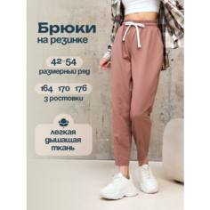 Брюки бананы STR Style, размер 54/164, коричневый