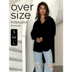 Рубашка Universal-Sale Рубашка оверсайз, размер 42, черный