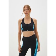 Топ Reebok Lux Racer Colorblock Bra W, 1 шт., размер S, черный/голубой