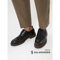 Полуботинки дерби Salamander, размер 39, черный/серый