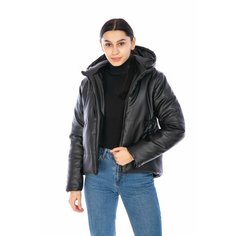 Кожаная куртка LAFOR Демисезон, размер 46 (L), чёрный