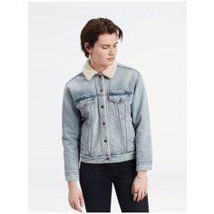 Джинсовая куртка Levis Ex-Boyfriend Sherpa Trucker Jacket, размер L, голубой Levis®