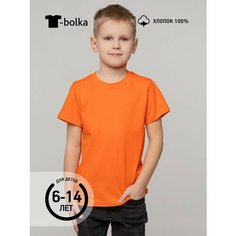 Футболка T-bolka Школа 2024, размер 12 лет, оранжевый
