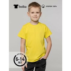 Футболка T-bolka Школа 2024, размер 6 лет, желтый
