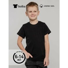 Футболка T-bolka Школа 2024, размер 10 лет, черный