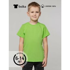 Футболка T-bolka Школа 2024, размер 8 лет, зеленый