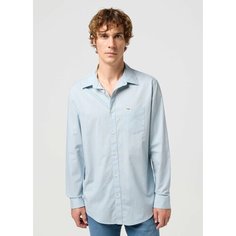 Рубашка Wrangler, размер XXL, светло-синий