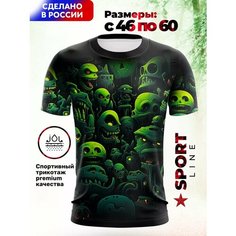 Футболка Evofox, размер 2XL, черный, зеленый