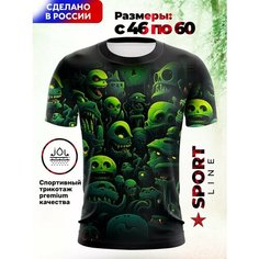 Футболка Evofox, размер 4XL, черный, зеленый