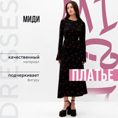 Платье MIST, размер L, черный/красный