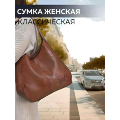 Сумка багет , фактура зернистая, коричневый Ha Be