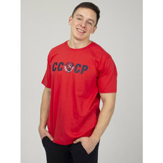 Футболка Традиция Футболка СССР, размер 2XL(54-56), крaсный