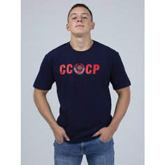 Футболка Традиция Футболка СССР, размер 2XL(54-56), темно-синий