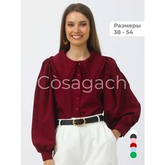 Блуза Cosagach, размер 54, бордовый