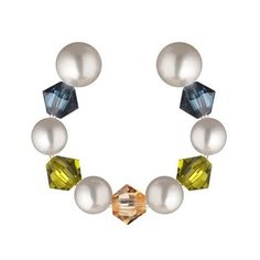 Серьги каффы Phenomenal Studio, жемчуг Swarovski синтетический, кристаллы Swarovski