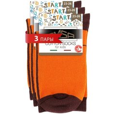 Носки OMSA KIDS 5 пар, размер 23/26, , orange