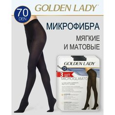 Колготки Golden Lady, 70 den, 3 шт., размер 4, nero