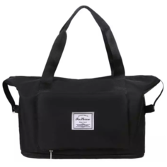 Сумка спортивная JUST FIT, 40 л, 42х28х22 см, ручная кладь, черный