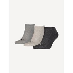 Носки PUMA Unisex Sneaker Plain, размер 39/42, anthraci/l mel grey/m mel grey
