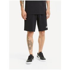 Шорты спортивные PUMA ESSENTIALS JERSEY SHORTS, размер M, black