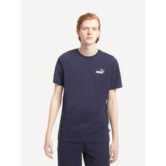 Футболка спортивная PUMA Ess Small Logo Tee, размер XS, peacoat