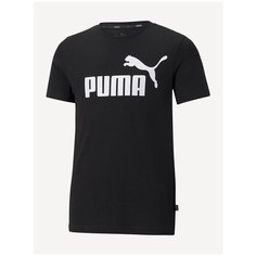 Футболка спортивная PUMA Ess Logo Tee, размер 98, black