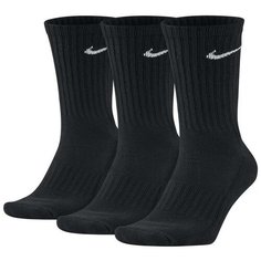 Носки NIKE Cushion Crew Training Sock (3 Pair), комплект, 3 пары, 3 уп., размер M INT, черные