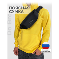Сумка поясная DoBro, фактура зернистая, черный