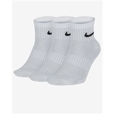 Носки NIKE EVERY DAY LIGHTWEIGHT ANKLE 3 PAIR SOCKS, комплект, 3 пары, 3 уп., размер L, белый