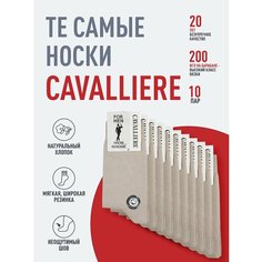 Носки RuSocks, комплект, 10 пар, размер 27, темно-бежевый